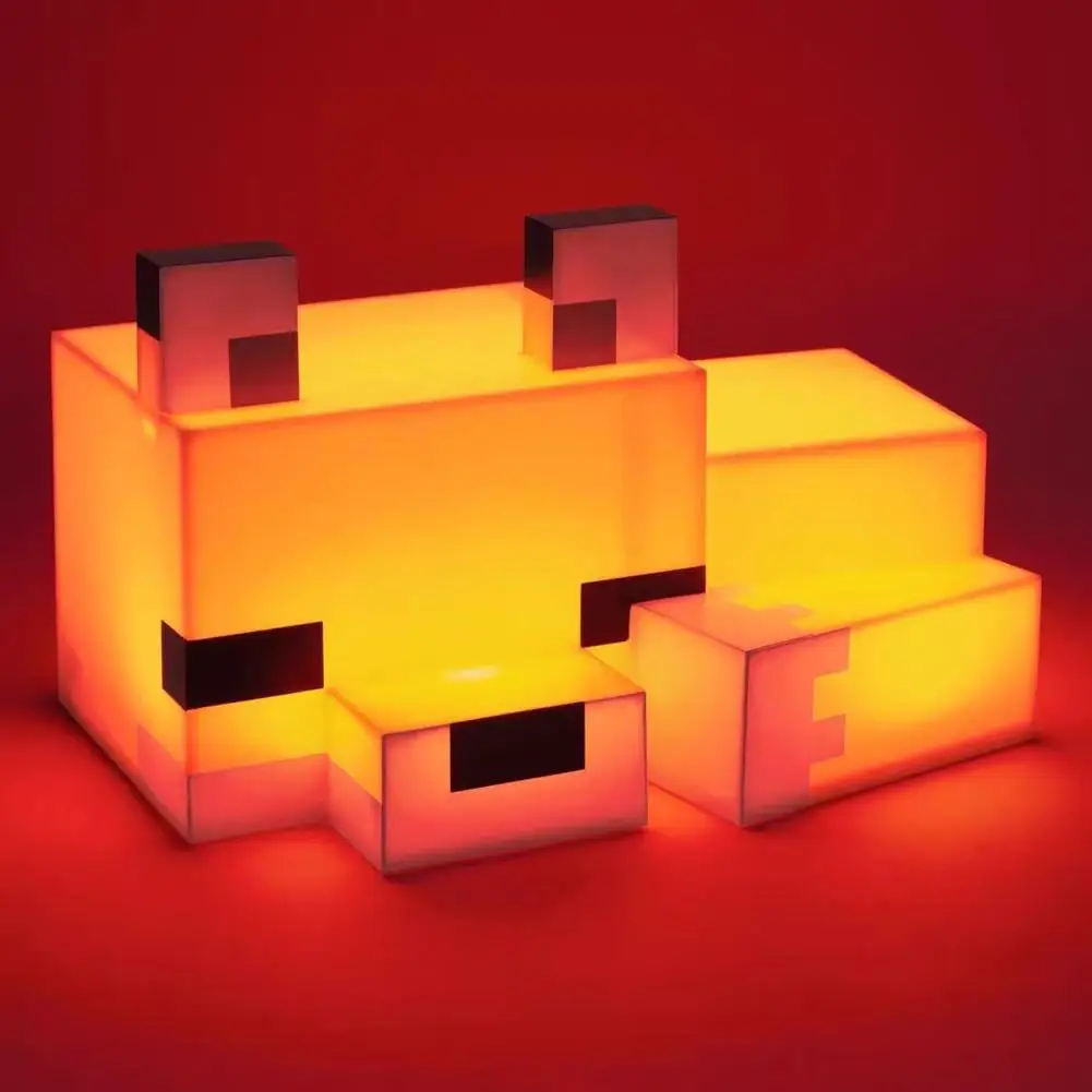 1/2pcs MC Game Cute Fox Night Light Soft Orange Glow Desk Lamp Home Atmosphere Luminous Table Lamp for Playrooms or Children