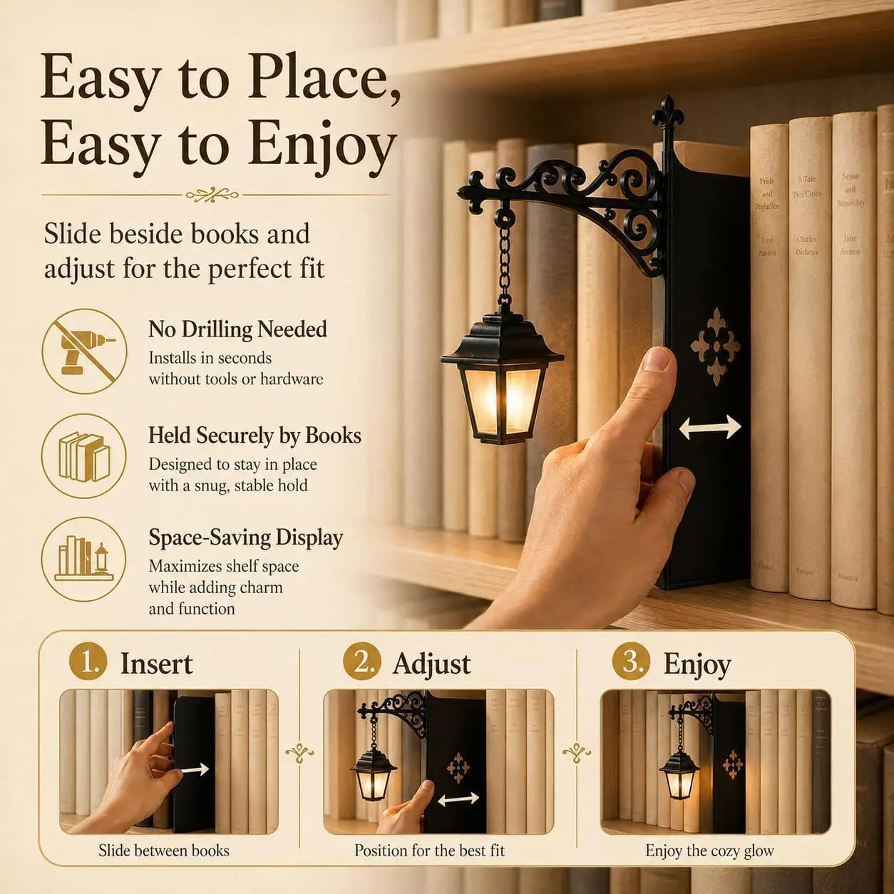 Bookshelf Lamp Library Lantern Light Library Lantern Bookshelf Mini Bookcase Lamp Book Nook Lamp Reading Nook Decor For Home