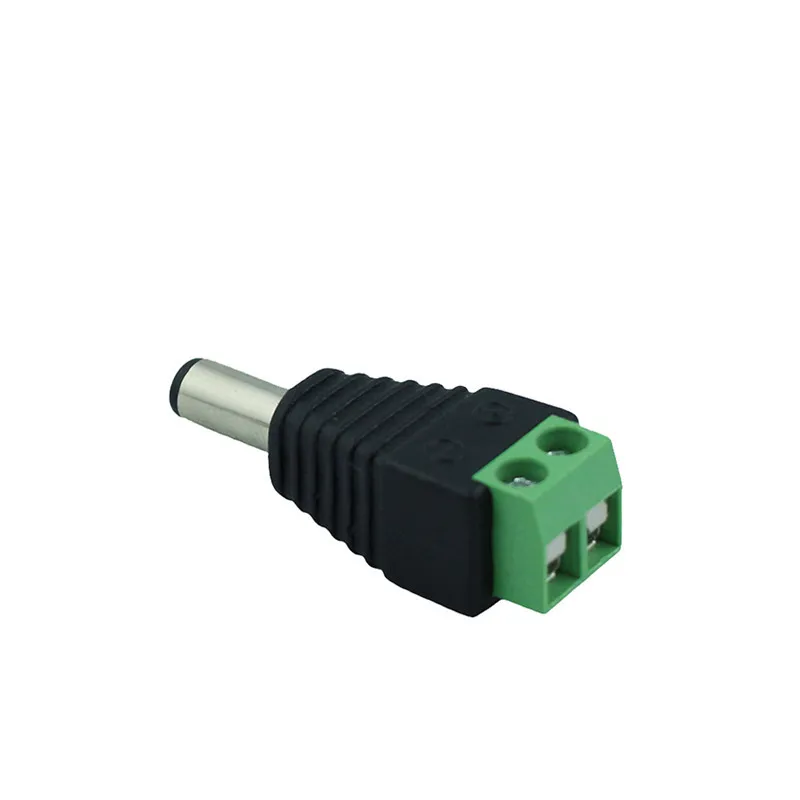 10 Pcs CCTV Cameras 2.1mm X 5.5mm Female Male DC Power Plug Adapter For 5050 3528 5630 5730 Single Color LED Strip Light