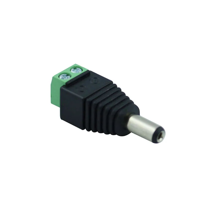 10 Pcs CCTV Cameras 2.1mm X 5.5mm Female Male DC Power Plug Adapter For 5050 3528 5630 5730 Single Color LED Strip Light