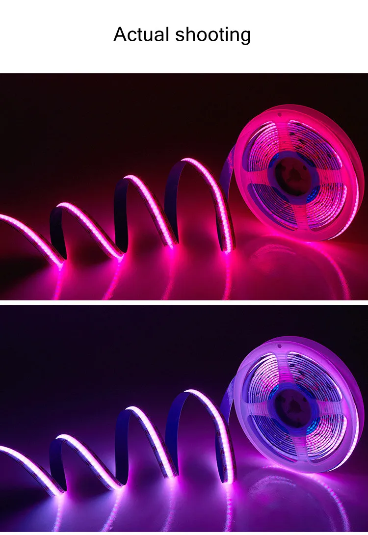DC12V/24V RGB COB LED Strip 8mm/10mm Width 576LEDs/M High Density RA95 Flexible Tape for DIY Living Room Bedroom Decor Lighting
