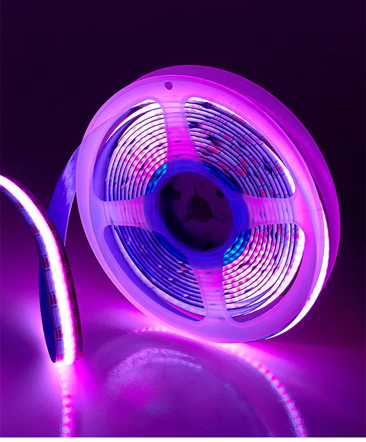 DC12V/24V RGB COB LED Strip 8mm/10mm Width 576LEDs/M High Density RA95 Flexible Tape for DIY Living Room Bedroom Decor Lighting