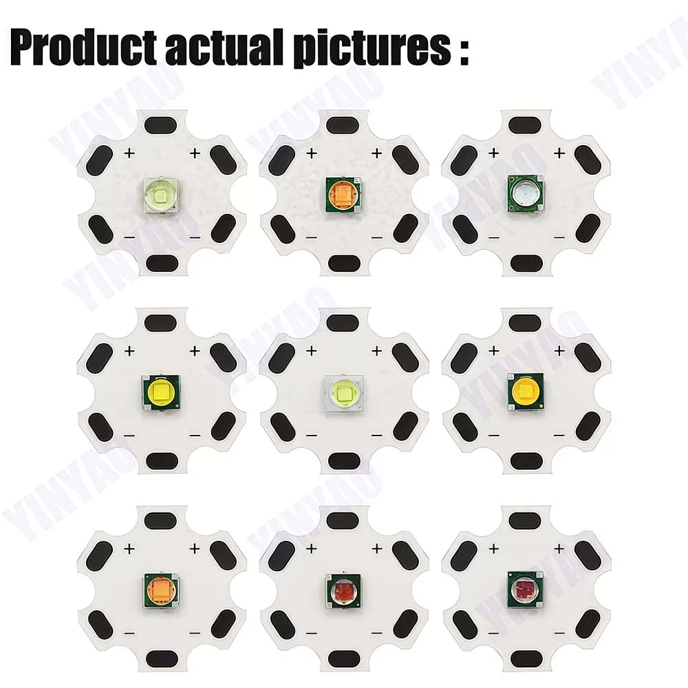 1Pcs High Power 3W LED Chip XPE 3535 SMD LED Lamp Bead White Warm White Red Green Blue Yellow With LED 12/14/16/20mm PCB