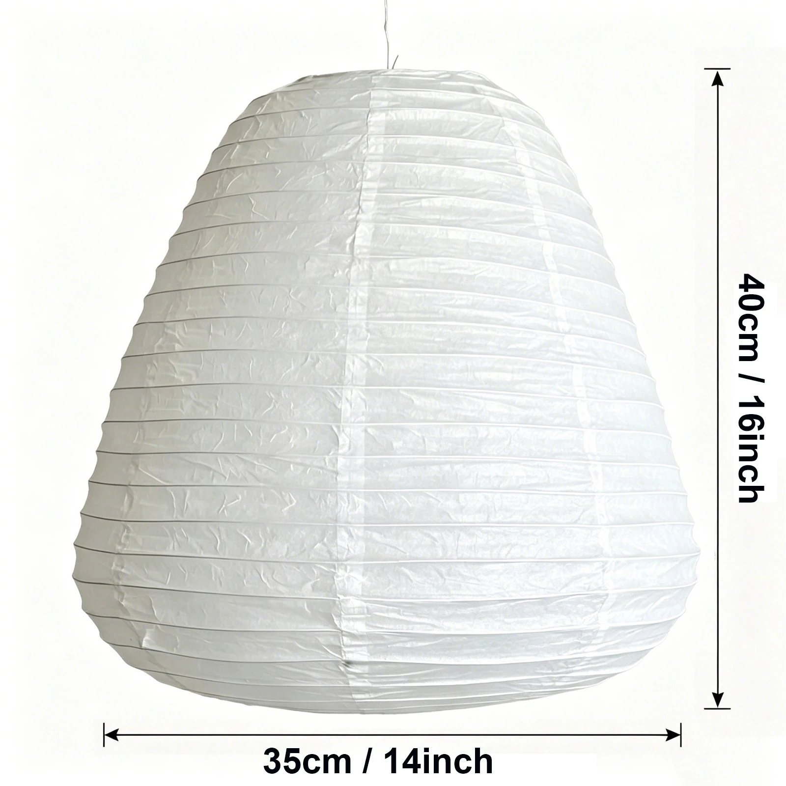 2Pack Vase Rice Paper Lampshade Wabi Sabi Japandi Hanging Ceiling Pendant Light Shade for Living Room Bedroom Home Decor