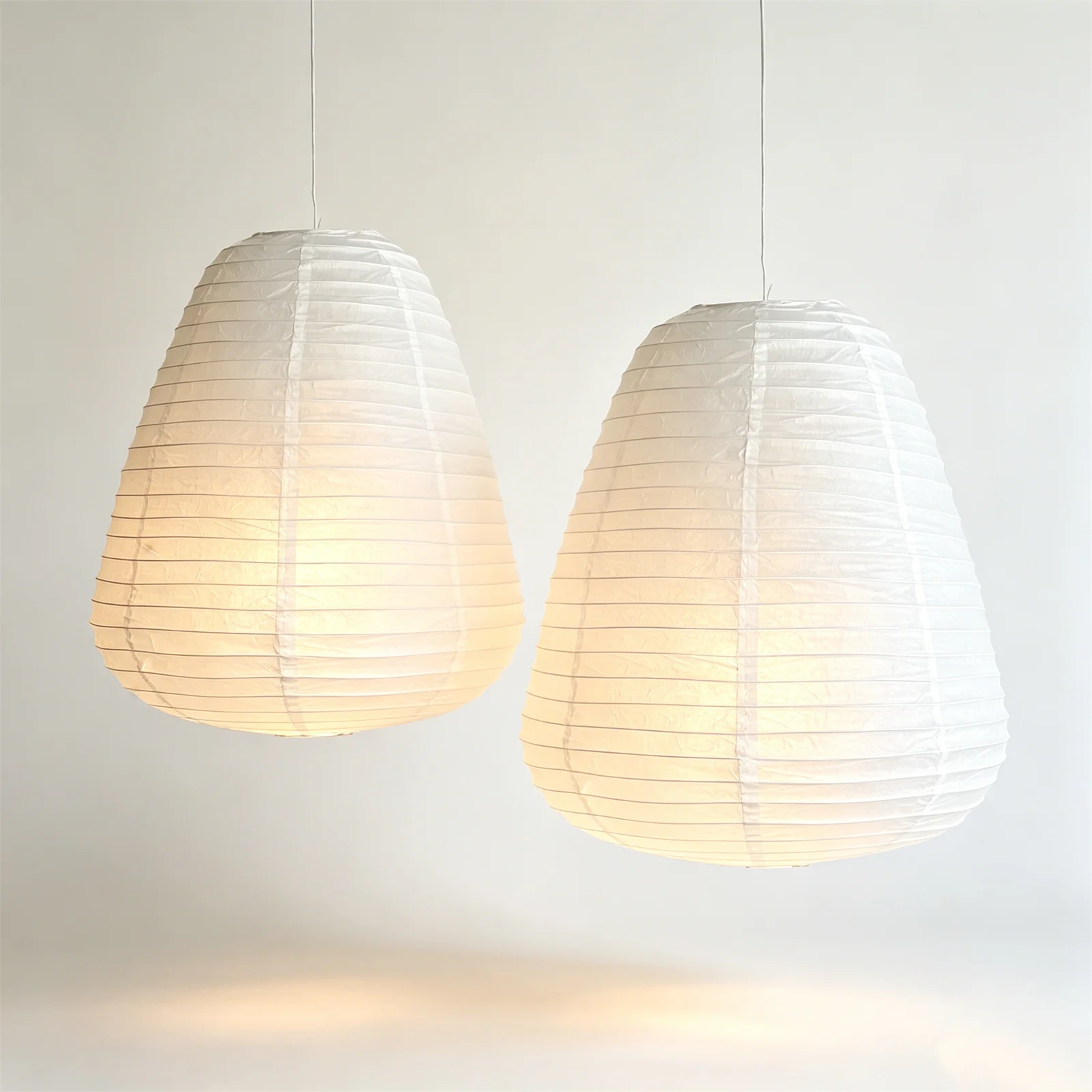 2Pack Vase Rice Paper Lampshade Wabi Sabi Japandi Hanging Ceiling Pendant Light Shade for Living Room Bedroom Home Decor
