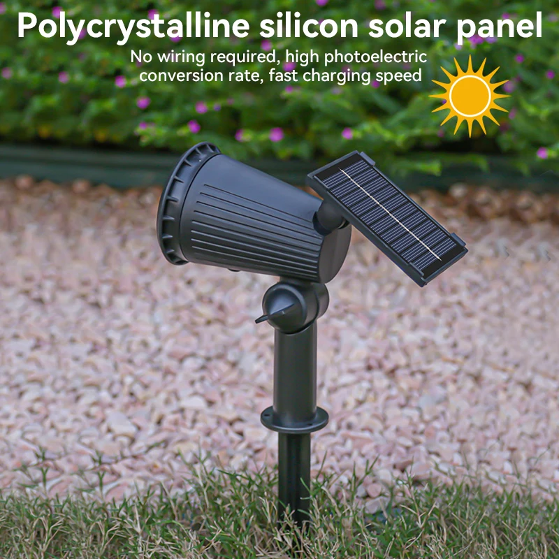 Outdoor LED Solar Spotlight Light 9LEDs Brightness Adjustable Spot Light IP65 Waterproof Garden Backyard Lawn Light Decotation
