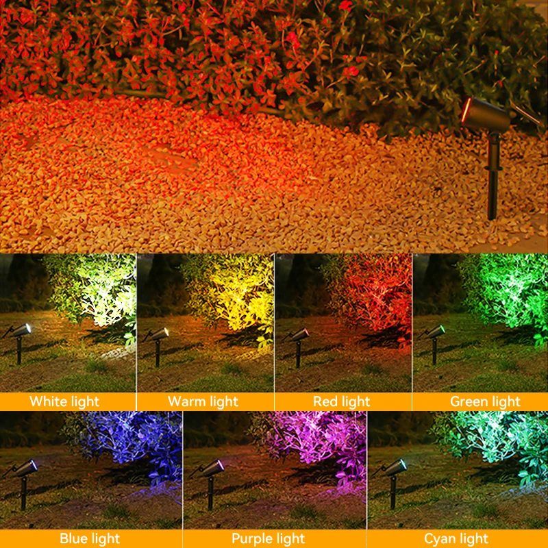 Outdoor LED Solar Spotlight Light 9LEDs Brightness Adjustable Spot Light IP65 Waterproof Garden Backyard Lawn Light Decotation