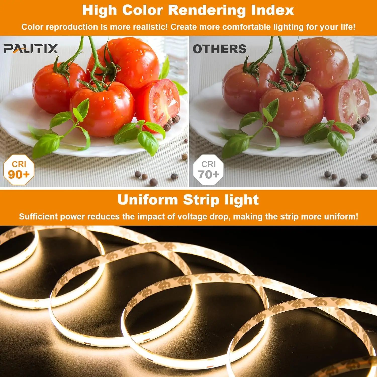 3mm 5mm COB LED Strip 12V 24V Dimmable 3000K 4000K 6000K High Density Flexible LED Light For Home Decor RA90 LED Strip Lights