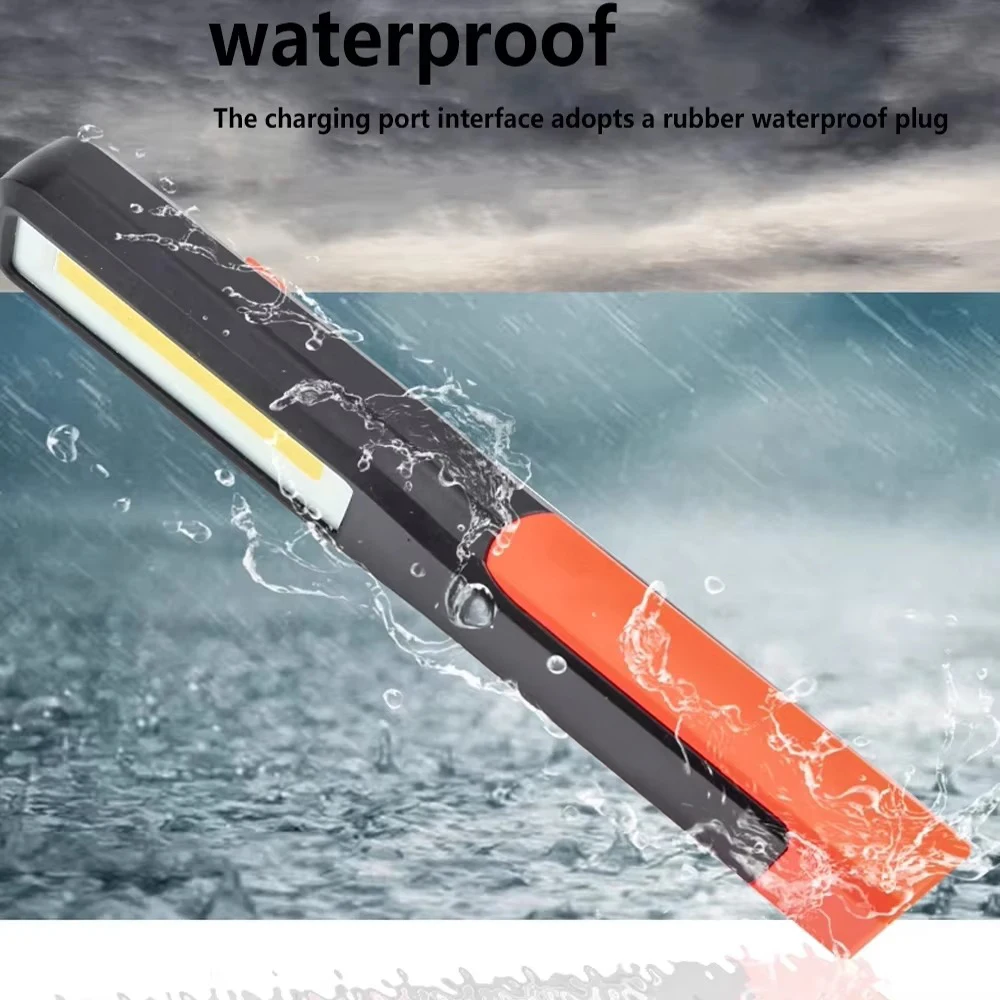 Powerful COB LED Work Light Car Garage Mechanic Lamp USB Rechargeable Flashlight Magnetic Torch Emergency Light Warning Light