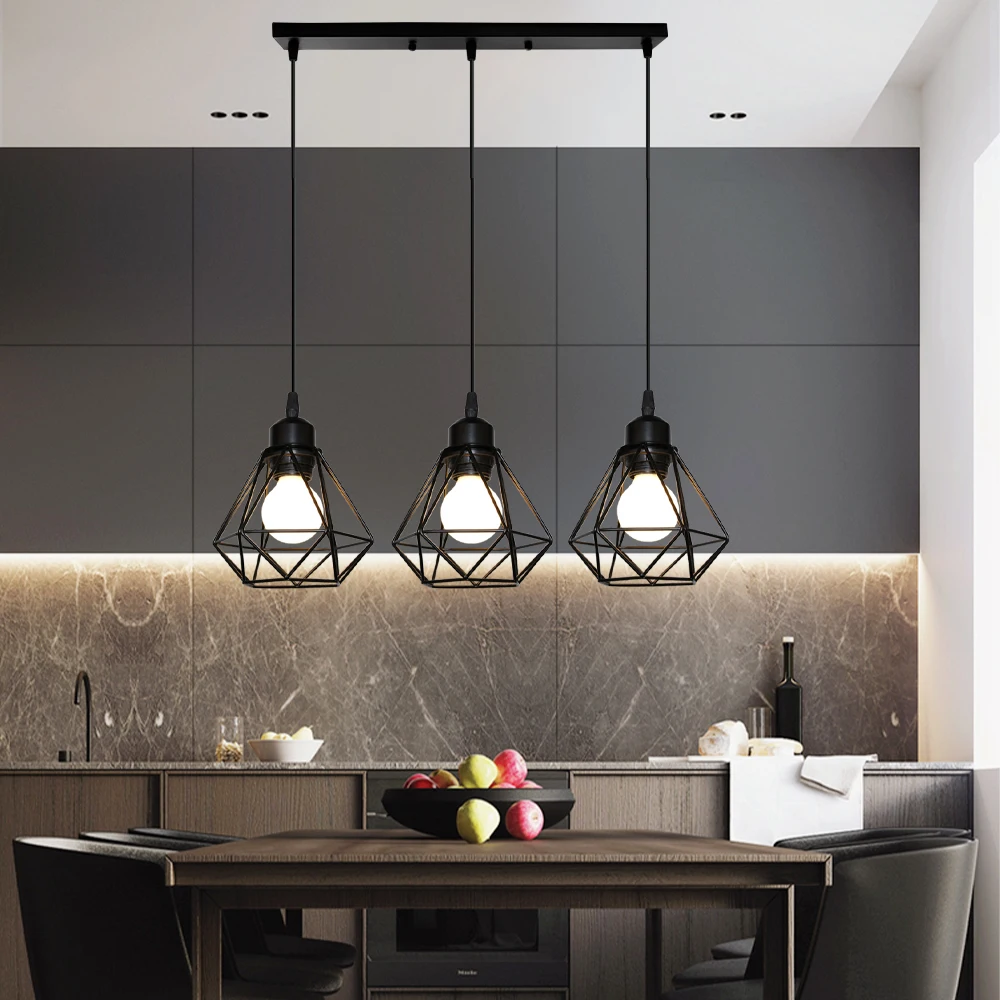 Retro Pendant Lamp Iron Frame Ceiling Lighting Paint Restaurant Teahouse Chandelier Indoor Wrought Metal Modern Pendant Lights