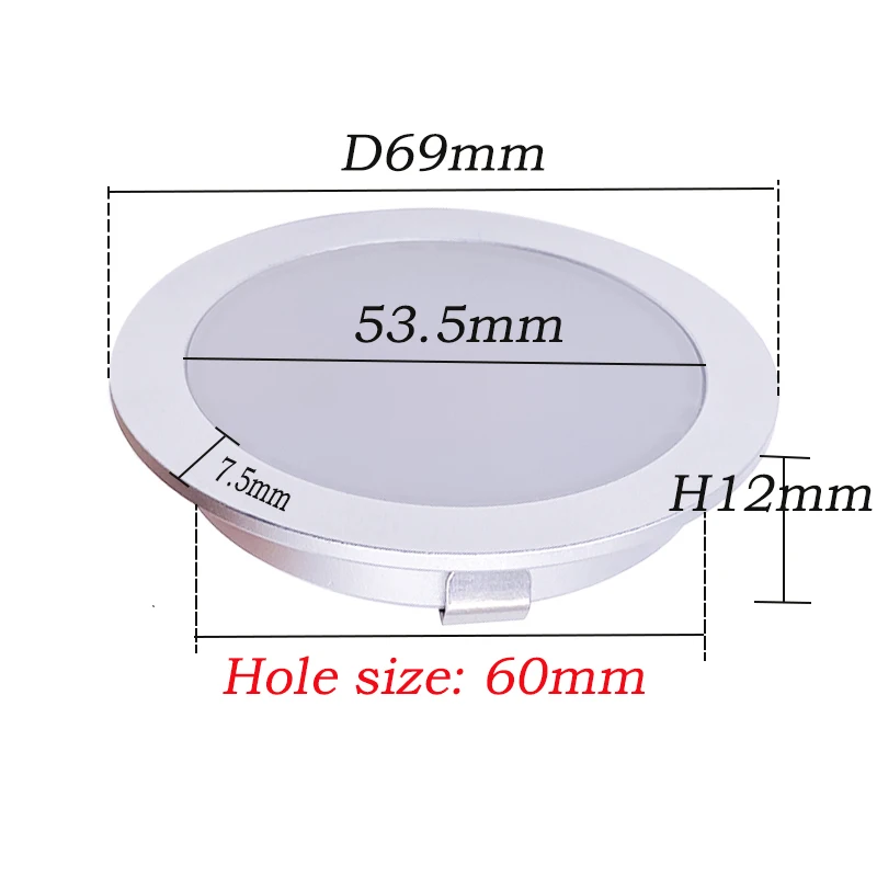 Ultra-Slim Mini LED Downlight 3W/5W Dimmable 12V/24V DC for RV Kitchens And Ceilings Recessed Spotlights 3000K 4000K 6000K 90RA