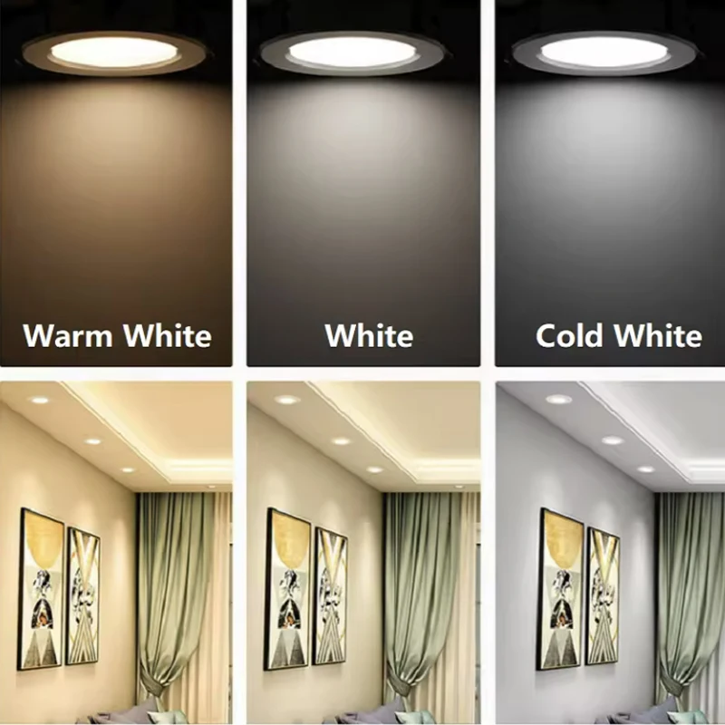 Ultra-Slim Mini LED Downlight 3W/5W Dimmable 12V/24V DC for RV Kitchens And Ceilings Recessed Spotlights 3000K 4000K 6000K 90RA