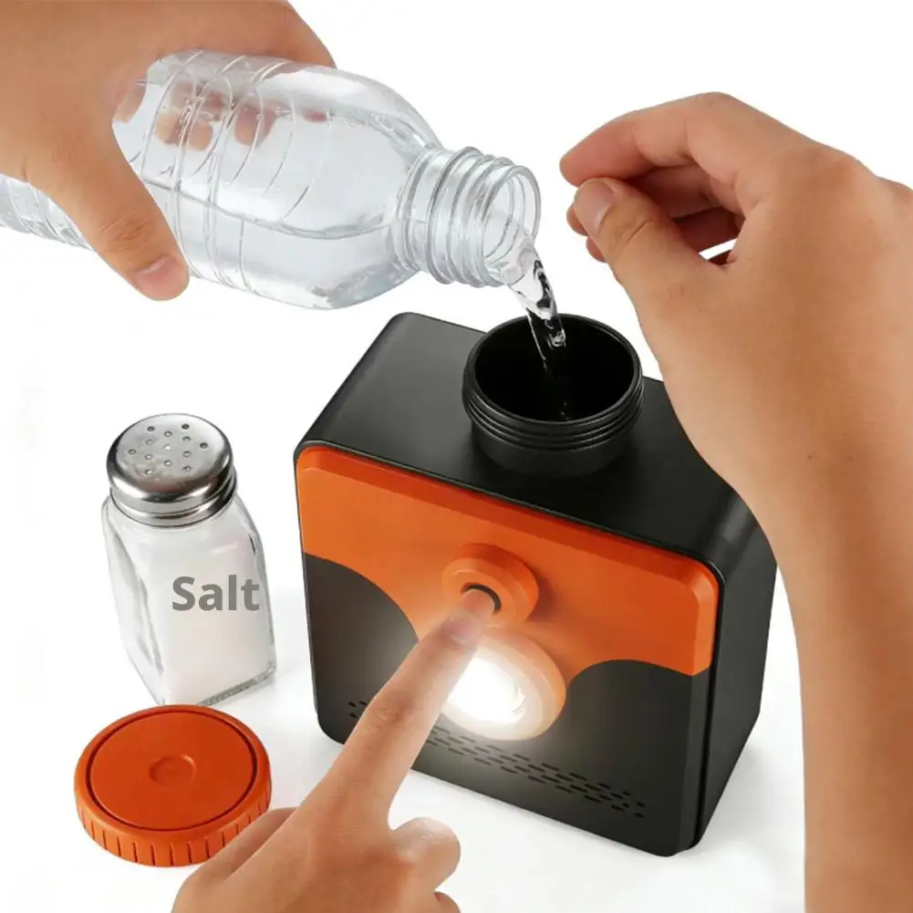 Household Emergency Saltwater Lamp Portable High Beam Flashlight Outdoor Hiking Exploration Light