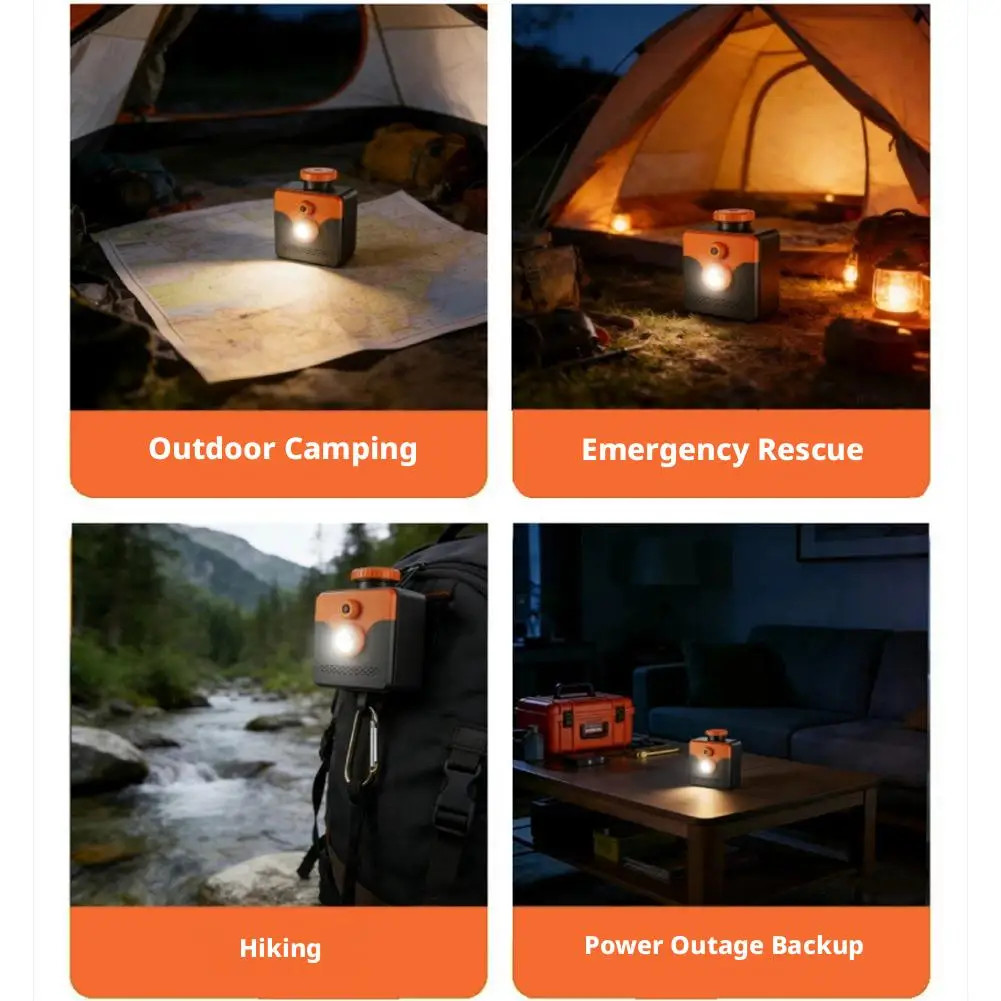 Household Emergency Saltwater Lamp Portable High Beam Flashlight Outdoor Hiking Exploration Light