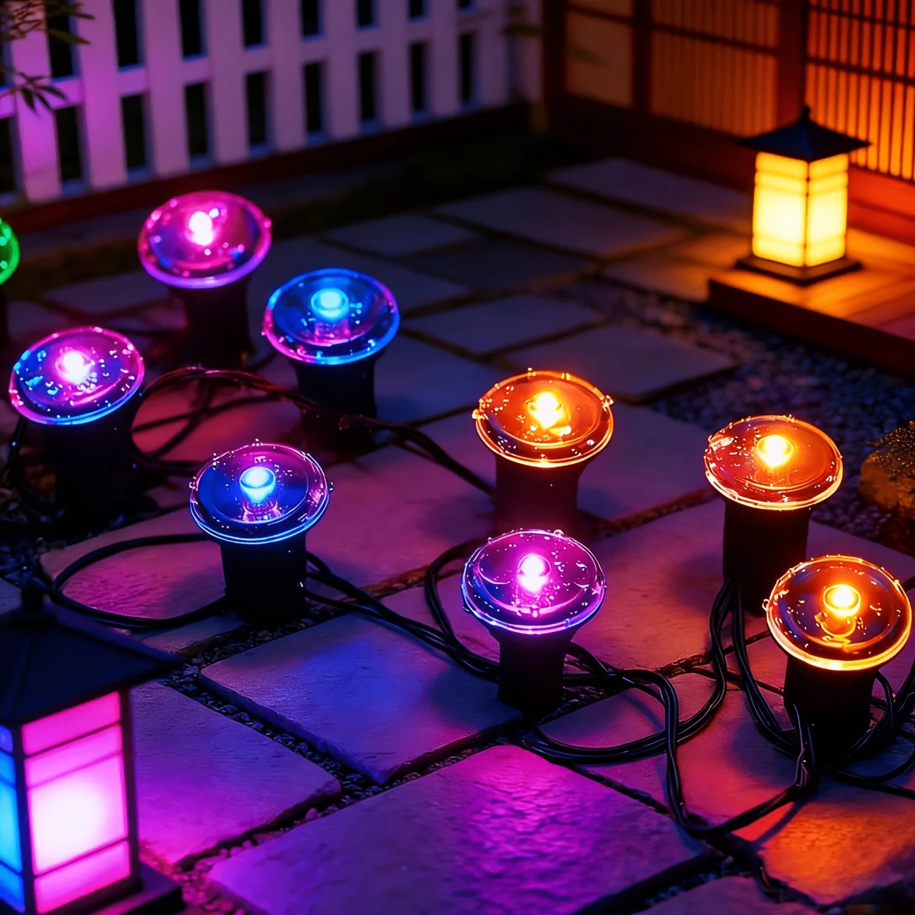 Secret Garden Glow Solar In-Ground Path Lights, Outdoor Waterproof Walkway Disk Lights for Yard Driveway Decoration