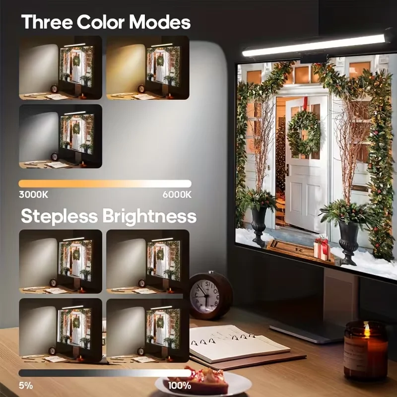 Computer Monitor Light Bar for PC Monitor USB Powered LED Lamp Screen Hanging Light Student Eyes Protection Reading Learning