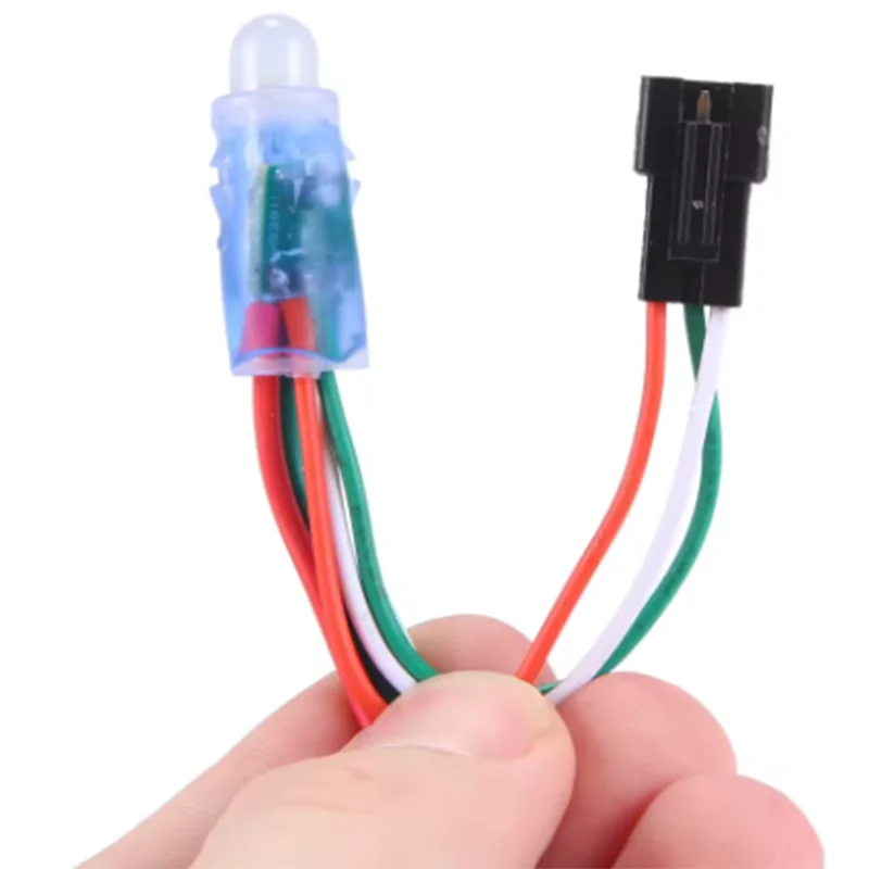 2026 50pcs T1000S Kits DC5V 12mm WS2811 IC Full Color Pixel LED Module Light IP68 Waterproof RGB Color Digital LED Pixel Light