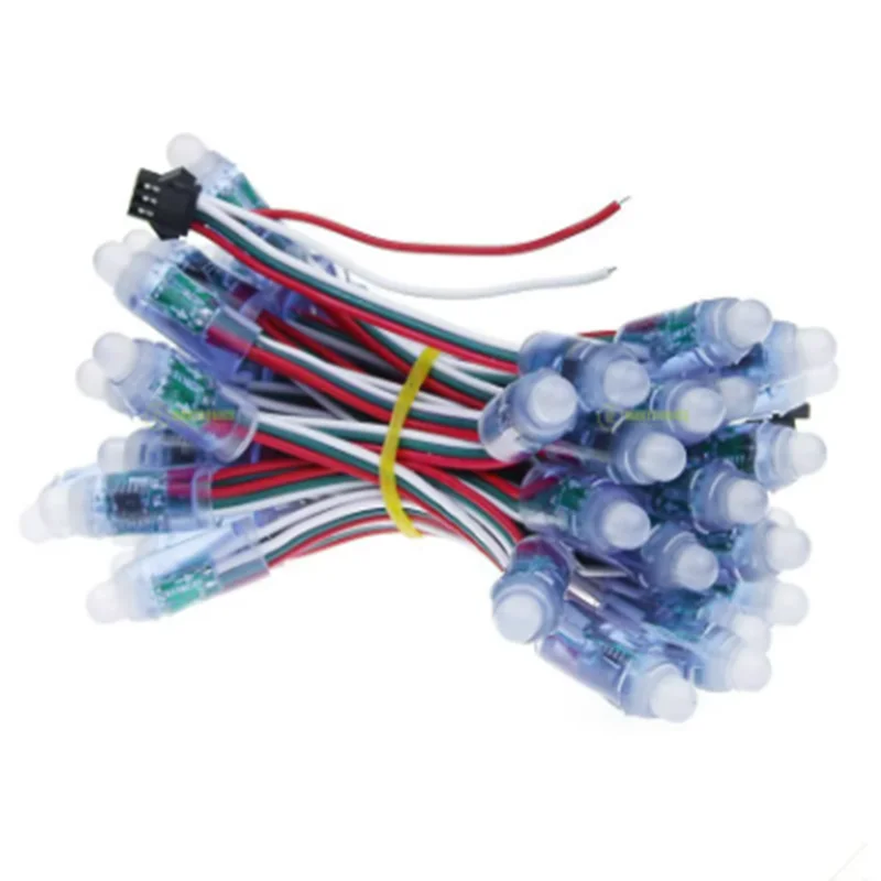 2026 50pcs T1000S Kits DC5V 12mm WS2811 IC Full Color Pixel LED Module Light IP68 Waterproof RGB Color Digital LED Pixel Light