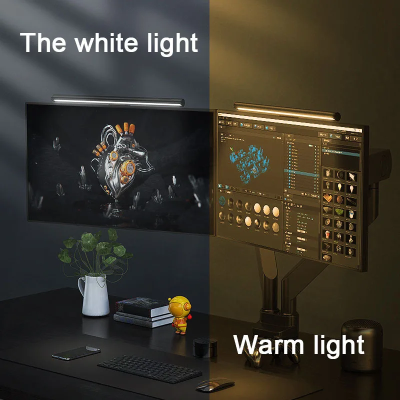 Desktop PC Monitor Screen Hanging Light Bar RGB Atmosphere Lighting For Learning/Working/Gaming Screen Eye Protection Lamp