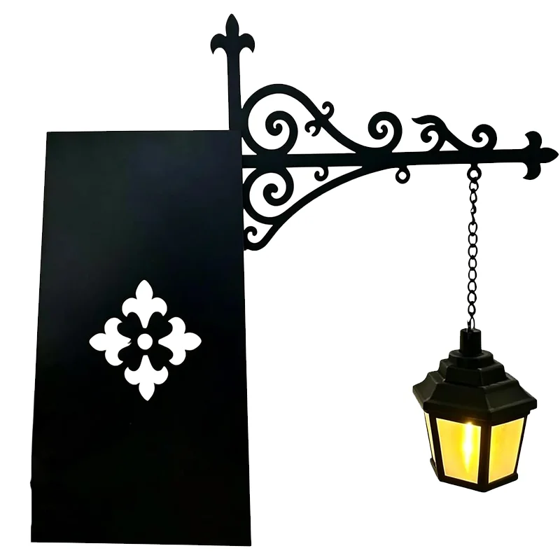 Vintage Gothic Metal Reading Lamp LED Night Light Ornament Book Decor Hanging Bookshelf Lamp for study Home Library
