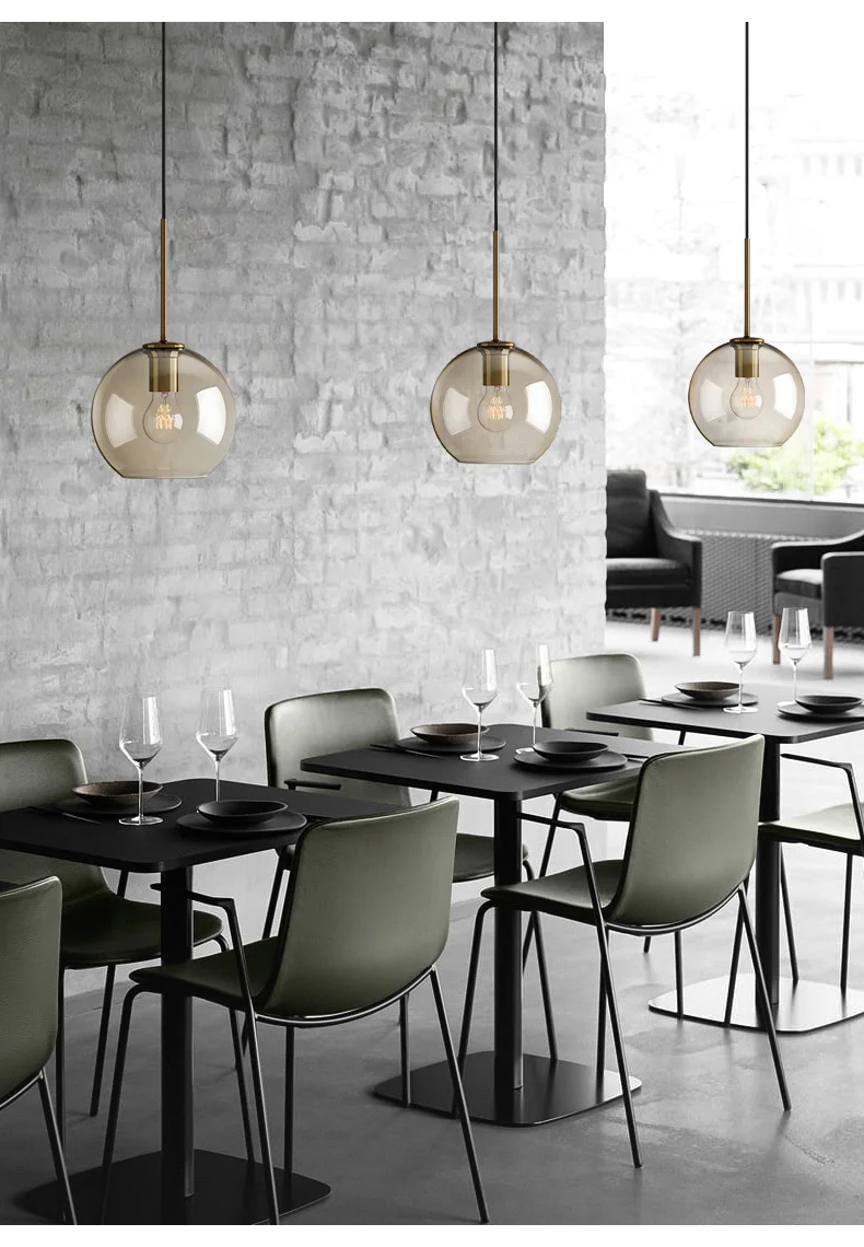 Nordic Glass Pendant Light Modern Living Room Kitchen Hanging Lamps Lighting Fixtures LED Lamp Home Decor Suspension Luminaire