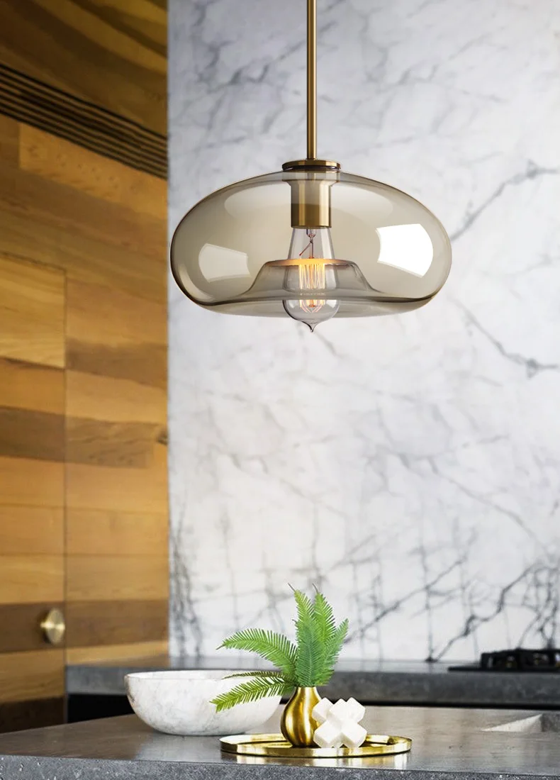 Nordic Glass Pendant Light Modern Living Room Kitchen Hanging Lamps Lighting Fixtures LED Lamp Home Decor Suspension Luminaire