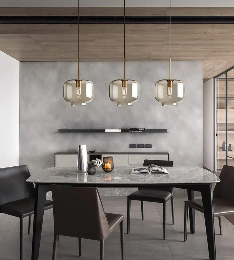 Nordic Glass Pendant Light Modern Living Room Kitchen Hanging Lamps Lighting Fixtures LED Lamp Home Decor Suspension Luminaire
