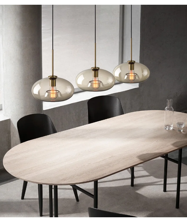 Nordic Glass Pendant Light Modern Living Room Kitchen Hanging Lamps Lighting Fixtures LED Lamp Home Decor Suspension Luminaire