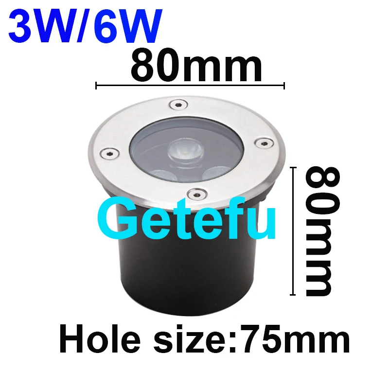 LED Garden Light Underground 3W 5W7W10W 12W Waterproof IP67 Outdoor Floor Recessed Spotlight Outside Deck Lighting 220V DC12V24V