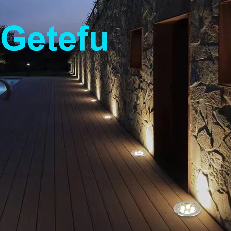 LED Garden Light Underground 3W 5W7W10W 12W Waterproof IP67 Outdoor Floor Recessed Spotlight Outside Deck Lighting 220V DC12V24V