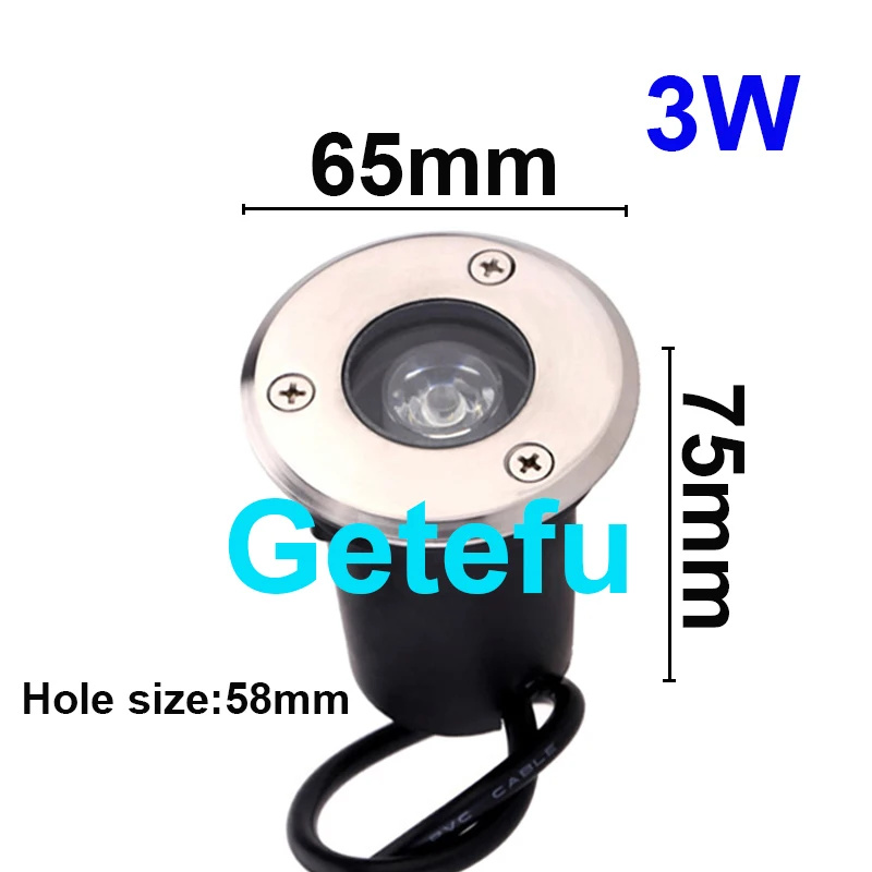 LED Garden Light Underground 3W 5W7W10W 12W Waterproof IP67 Outdoor Floor Recessed Spotlight Outside Deck Lighting 220V DC12V24V