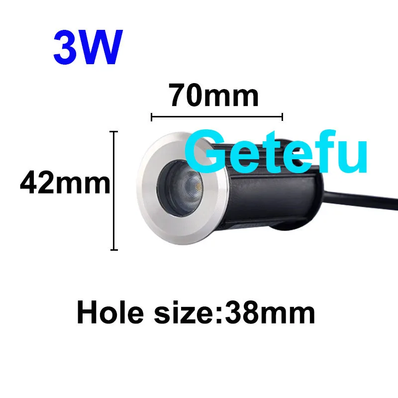 LED Garden Light Underground 3W 5W7W10W 12W Waterproof IP67 Outdoor Floor Recessed Spotlight Outside Deck Lighting 220V DC12V24V