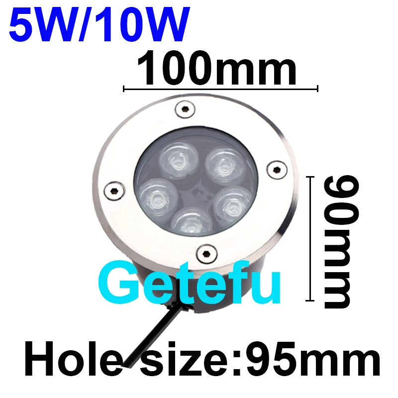 LED Garden Light Underground 3W 5W7W10W 12W Waterproof IP67 Outdoor Floor Recessed Spotlight Outside Deck Lighting 220V DC12V24V