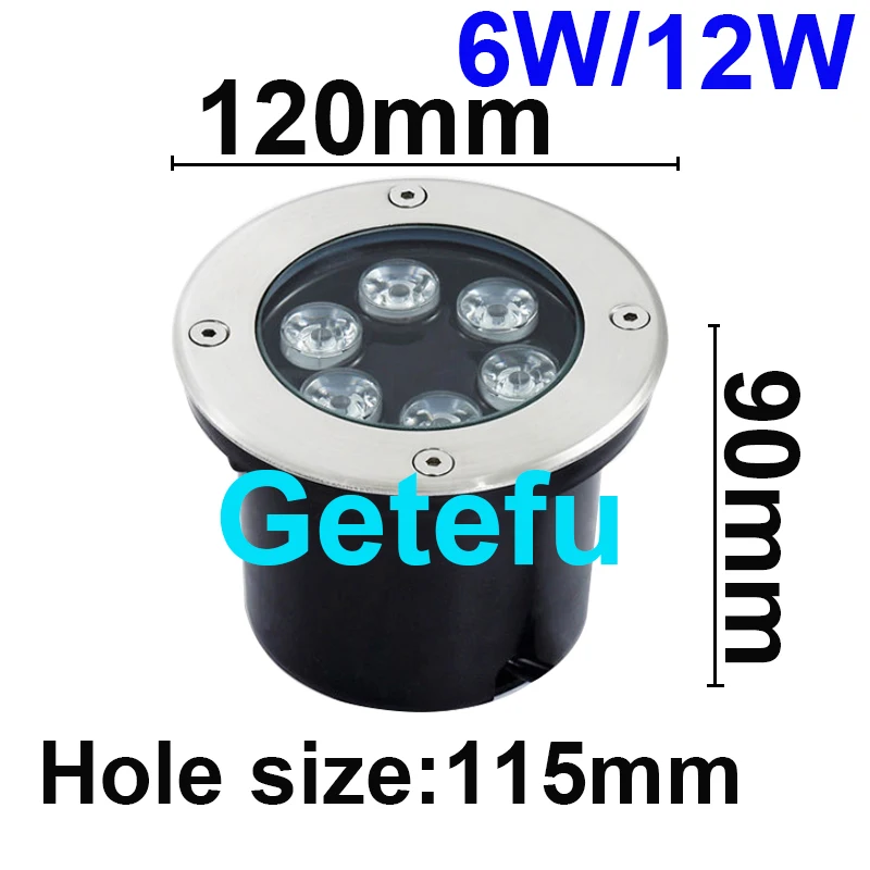LED Garden Light Underground 3W 5W7W10W 12W Waterproof IP67 Outdoor Floor Recessed Spotlight Outside Deck Lighting 220V DC12V24V