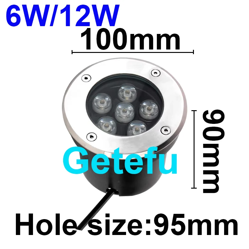 LED Garden Light Underground 3W 5W7W10W 12W Waterproof IP67 Outdoor Floor Recessed Spotlight Outside Deck Lighting 220V DC12V24V