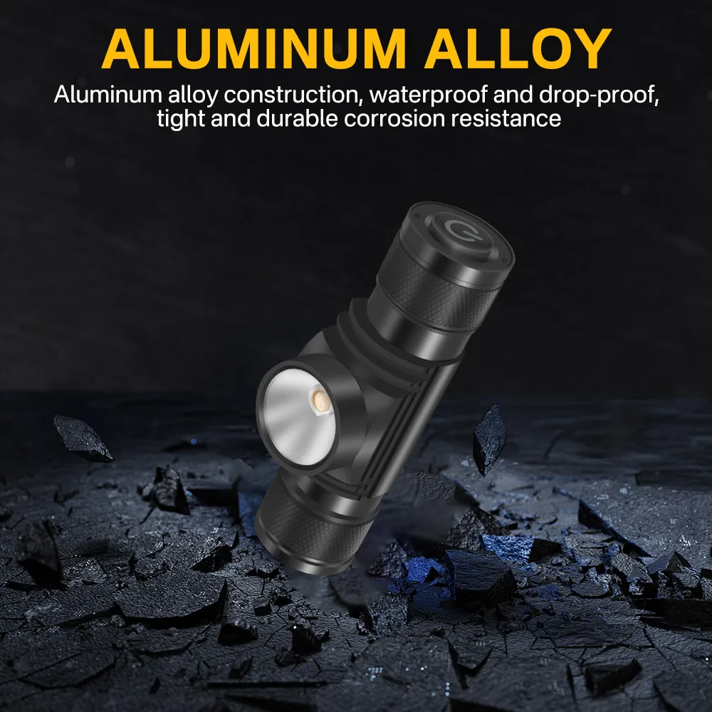 BORUiT D10 1000LM LED Headlamp Powerful Lightweight Headlight Type-C Rechargeable Head Torch Waterproof Camping Fishing Lantern