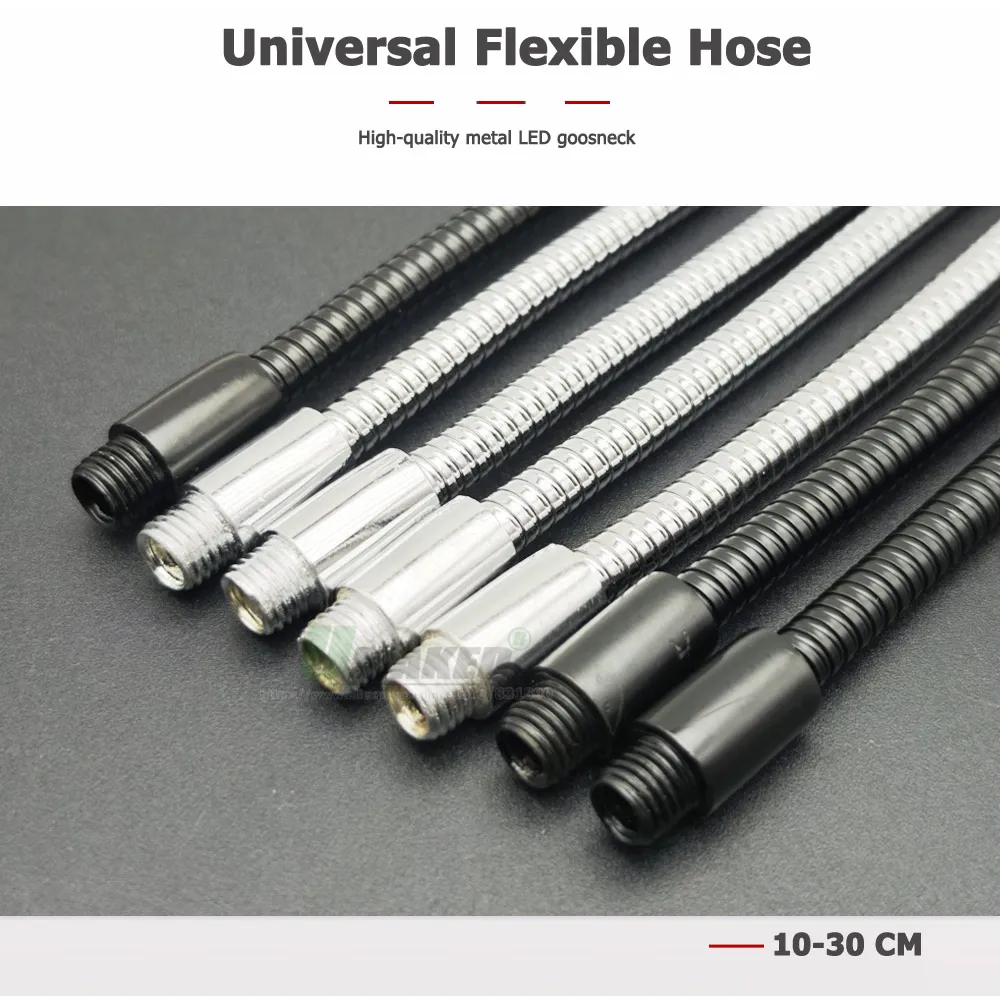 1/5/10pc Dia6mm LED Gooseneck Desk Lamp Soft Flexible Light Holder 10/20/30CM Table Lamp Lights Accessories LED Hose Metal Pipe