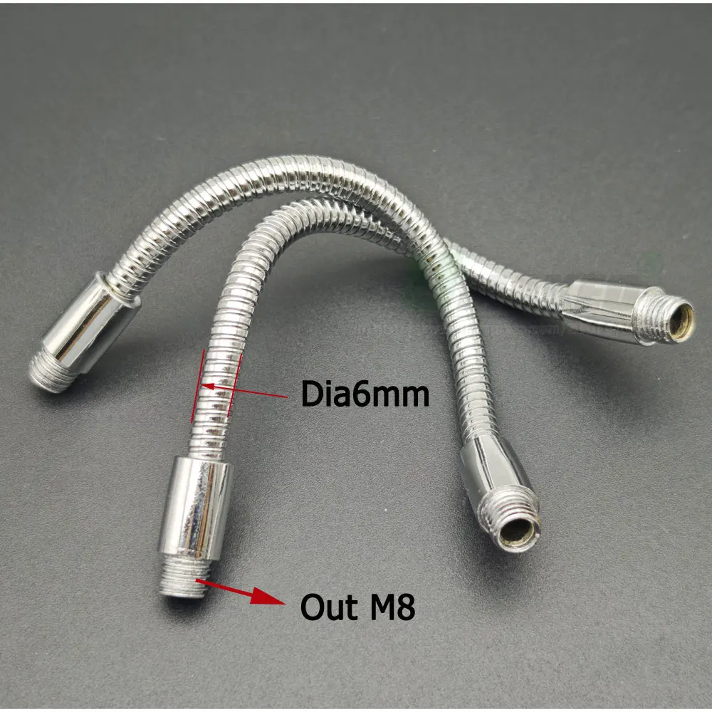 1/5/10pc Dia6mm LED Gooseneck Desk Lamp Soft Flexible Light Holder 10/20/30CM Table Lamp Lights Accessories LED Hose Metal Pipe