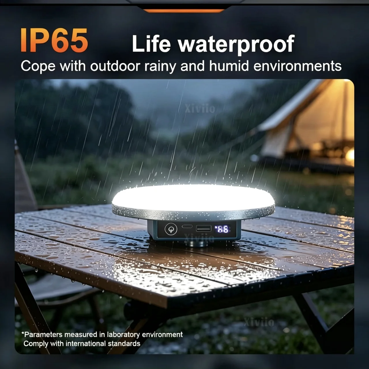 8000000LM Outdoor Camping Light Type-C Rechargeable Portable Lamp Emergency Night Market LED Camping Tent Light With Magnet Hook