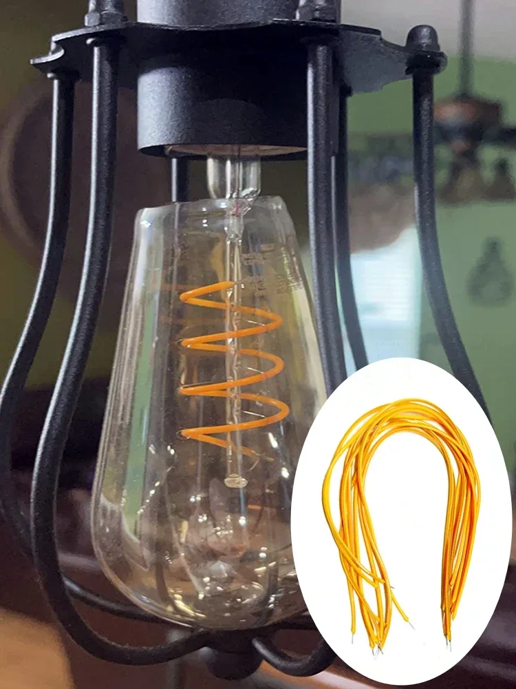 10PCS COB LED Flexible Ultra Slim Filament 3V Spiral Bulb Filament Retro Edison Bulb Lamp Parts Diode Lighting Strip Decoration