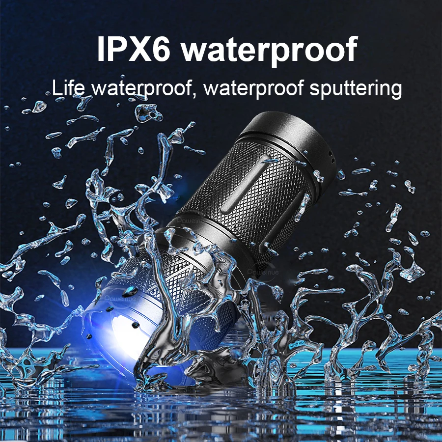 Paweinuo LED Handheld Flashlight Ultra-Bright 50000Lumens 12000mAh Rechargeable Battery Powerful Torch Zoomable Tactical Lantern