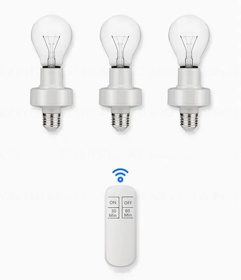 Wireless Remote Control E27 Light Socket Smart Switch LED Lamp Base House Timer Switch WiFi Light Bulb Holder Room Smart Device