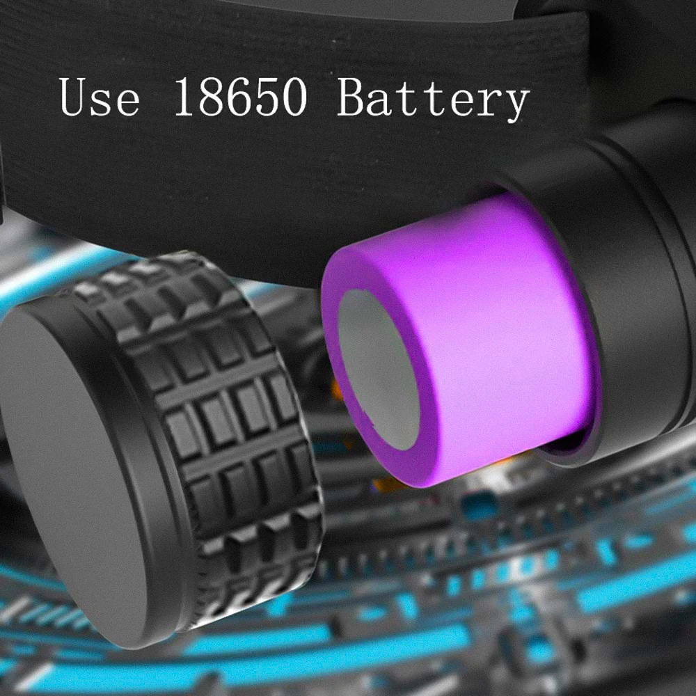 LED Mini Headlamp UV 395nm Power White Purple Headlight 18650 Rechargeable USB Type-C Torch Camping Hunting Flashlight Lamp