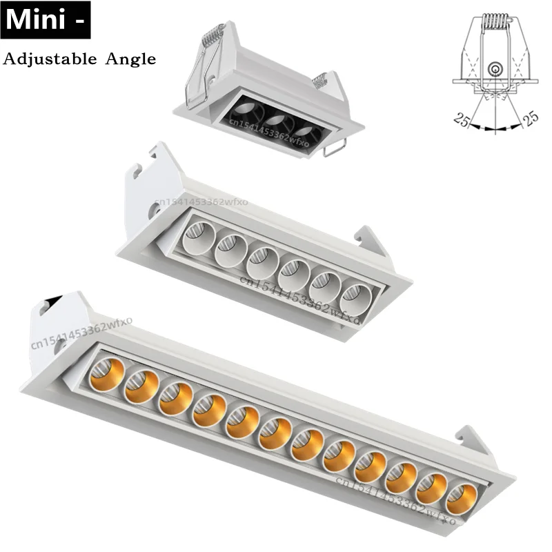 Dimmable Mini COB Downlight Spotlight Recessed Linear Light 6W12W24W Grille Light LED Ceiling Light Home Store Interior Lighting