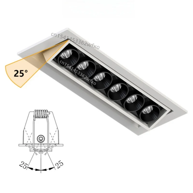 Dimmable Mini COB Downlight Spotlight Recessed Linear Light 6W12W24W Grille Light LED Ceiling Light Home Store Interior Lighting