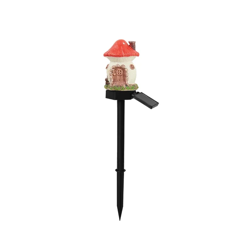 LED Solar Lawn Light Multi Craft Miniature Fairy House Solar Powered Outdoor Decor LED Garden Light Resin Cottage Christmas Lamp
