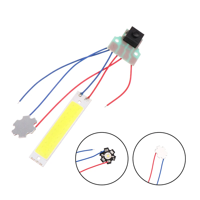 Flashlight DIY Accessories Double LED Light Board With Control Switch DC 3.7-5V Night Lighting Desk Lamp