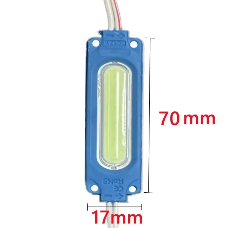 20PCS/lot 10 Colors Available 12V RGB Highlight Led Module Waterproof IP65 COB Light Strip Backlight Shop Banner Car Decoration