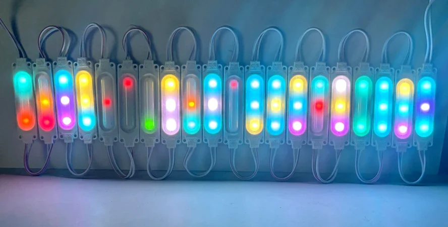 20PCS/lot 10 Colors Available 12V RGB Highlight Led Module Waterproof IP65 COB Light Strip Backlight Shop Banner Car Decoration