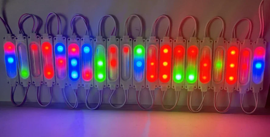 20PCS/lot 10 Colors Available 12V RGB Highlight Led Module Waterproof IP65 COB Light Strip Backlight Shop Banner Car Decoration
